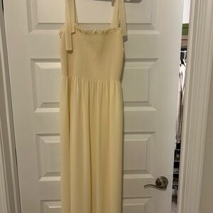 Aritzia Cream Midi Dress